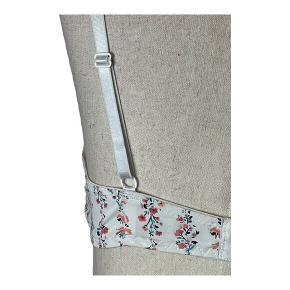 Laura Ashley White Scalloped Lace And Floral Print Underwire Contour Cup Bra 36C - Picture 5 of 9